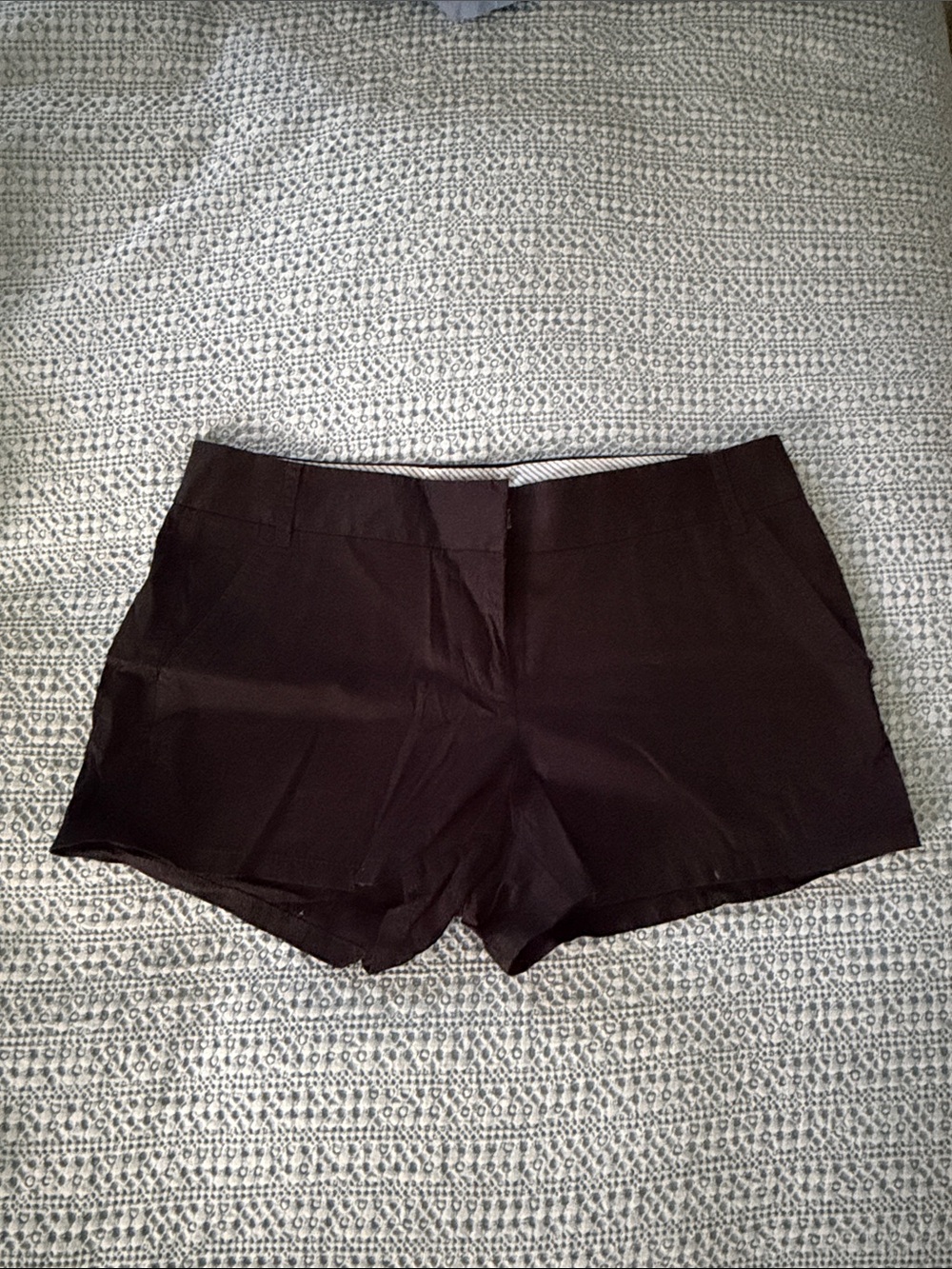 J. Crew Black High-Waist Chino Shorts